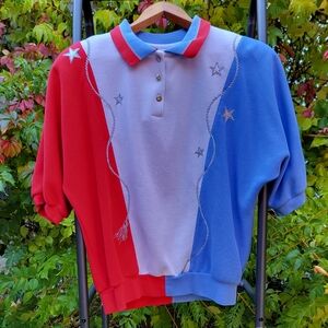 VINTAGE Koret Color Block Blouse